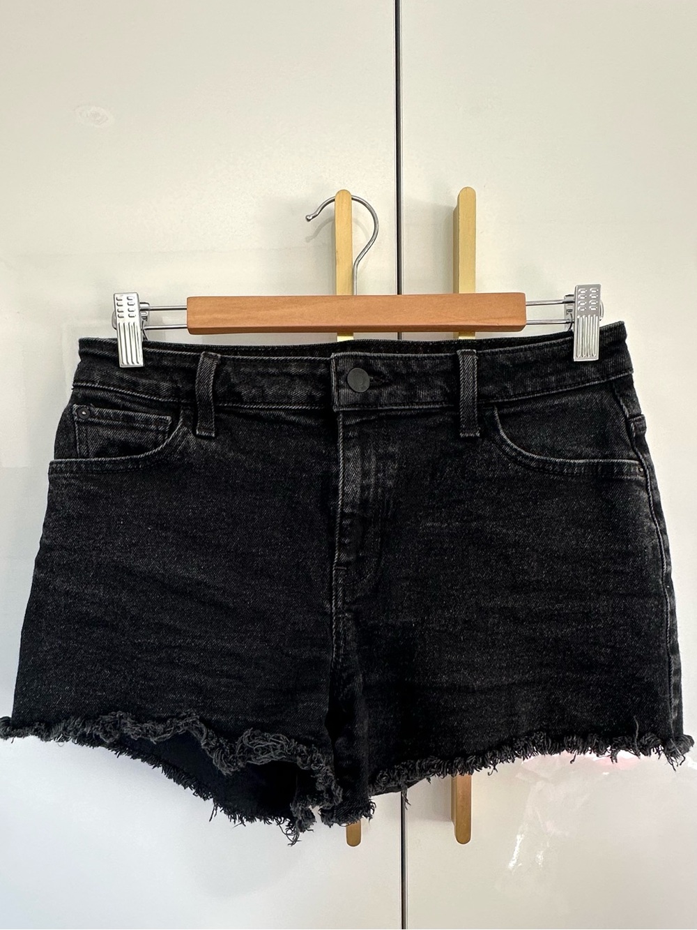 GUESS Black Denim Frayed Shorts small